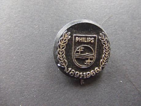 Phillips jubileum 1891- 1966 zwart zilverkleurig